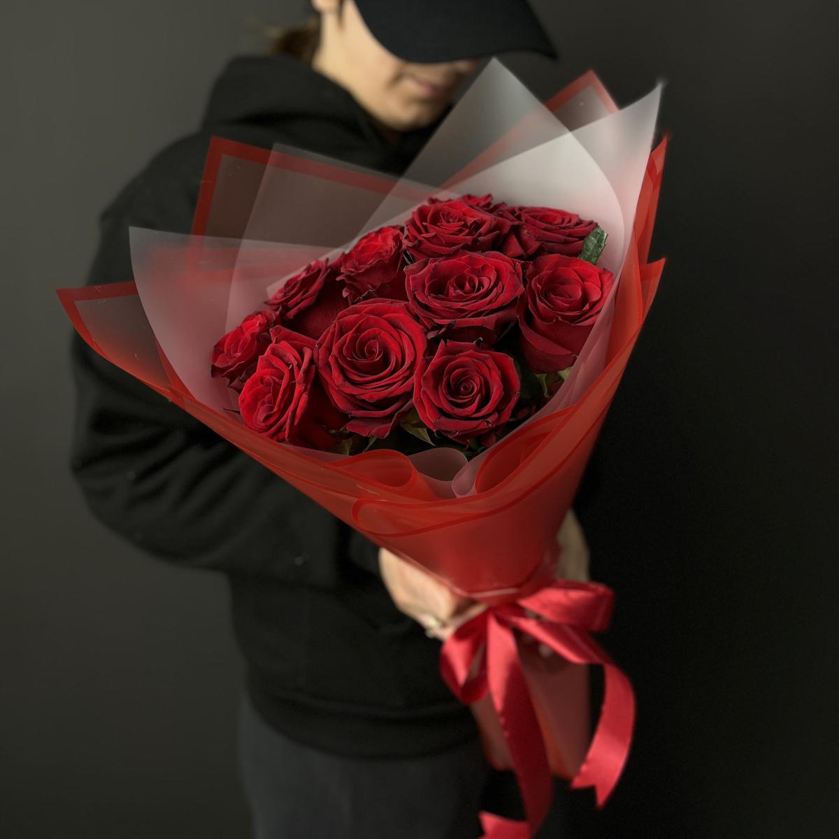 Букеты из красных роз 40 см (Эквадор) артикул букета  188272