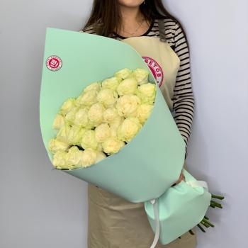 Букеты из белых роз 40 см (Эквадор) код товара: 656