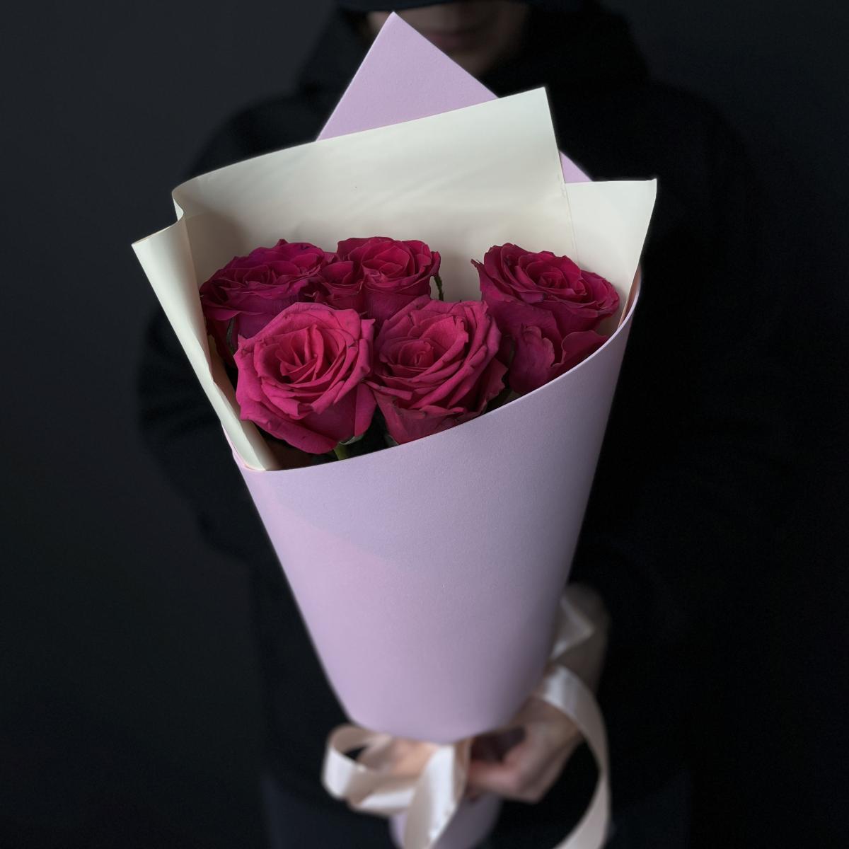 Букеты из розовых роз 40 см (Эквадор) (артикул: 88888)