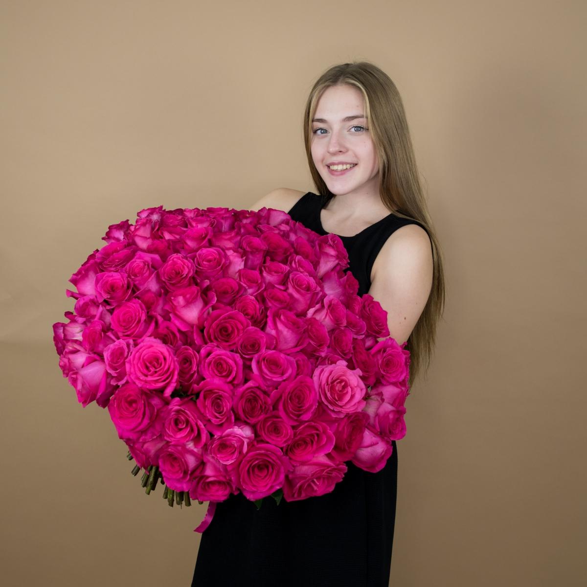 Букеты из розовых роз 40 см (Эквадор) (артикул: 88888)